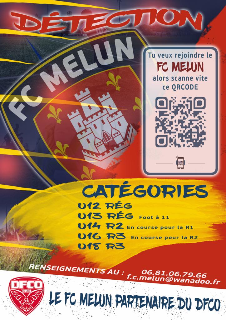 🚨 [DÉTECTION] 🚨 🔎 En vue de préparer la prochaine saison 2022-2023, le FC Melun organise des journées de détection en direction des joueurs U12 à U18.